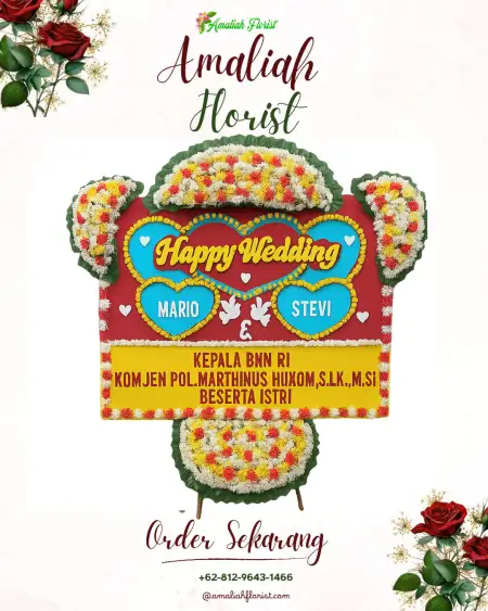Papan Bunga Pernikahan Telaga Langsat
